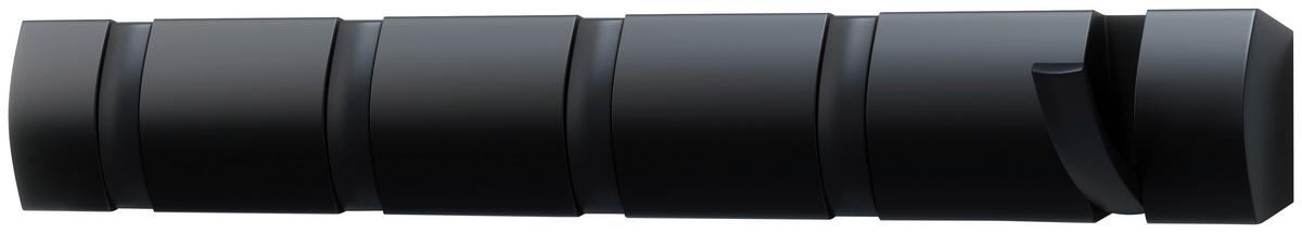 Zidna Vješalica Flip 5 - crna, Moderno, drvo/plastika (51/6/3cm) - Modern Living