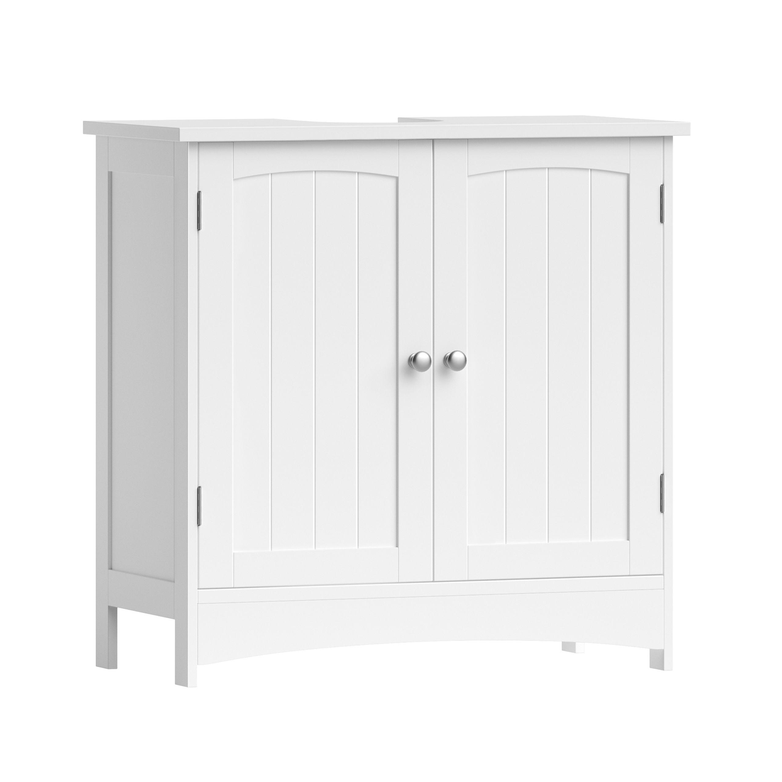 WASCHBECKENUNTERSCHRANK BBC01WT - Silberfarben/Schwarz, Trend, Holzwerkstoff/Metall (60/60/30cm) - MID.YOU