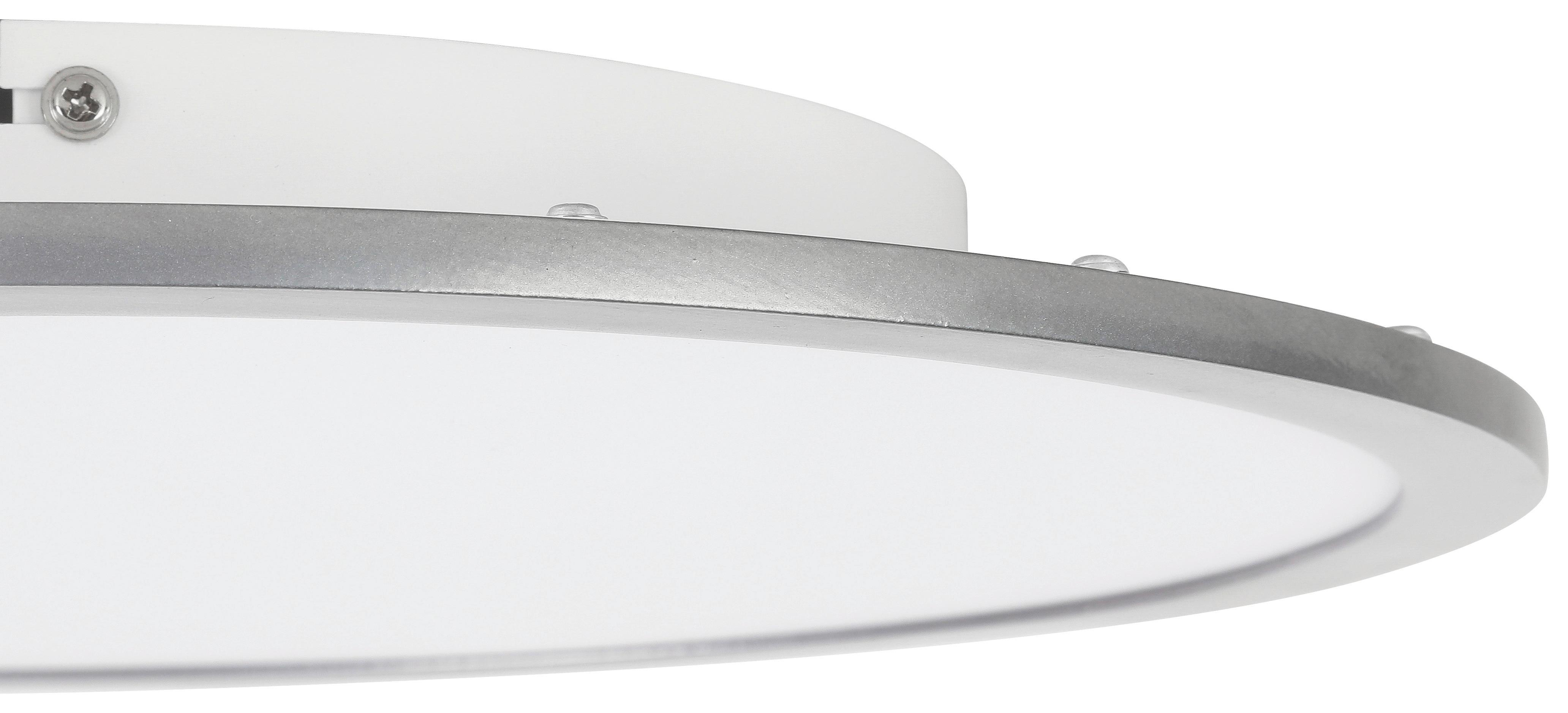 Stropna Led-svetilka Imo - srebrne barve/bela, Romantika, kovina/umetna masa (40/5cm) - Modern Living