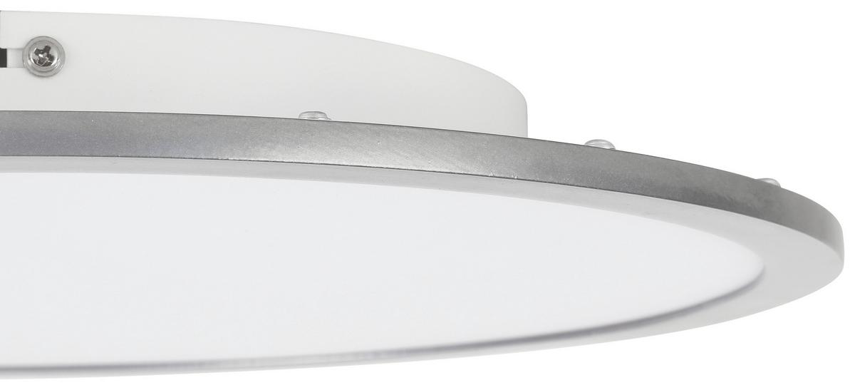 LED-Deckenleuchte Imo Silber/Weiss max. 24 Watt - Weiss/Silberfarben, Romantik / Landhaus, Kunststoff/Metall (40/5cm) - Modern Living