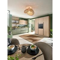 Einbauküche Senso/Structura ohne Geräte - Olivgrün, MODERN, Holzwerkstoff (273/183cm) - Nobilia