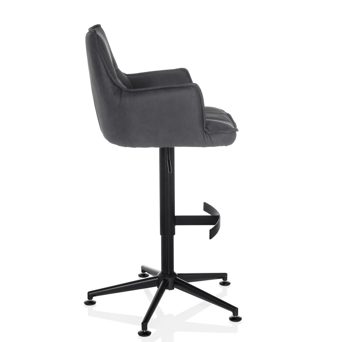 Barski Stol Solao Life High, Antracit - črna/antracit, Moderno, kovina/umetna masa (55/93/56cm) - MID.YOU