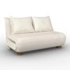 BÄDDSOFFA BELLA - vit/naturfärgad, Modern, metall/trä (141/77/85cm) - Bessagi Home