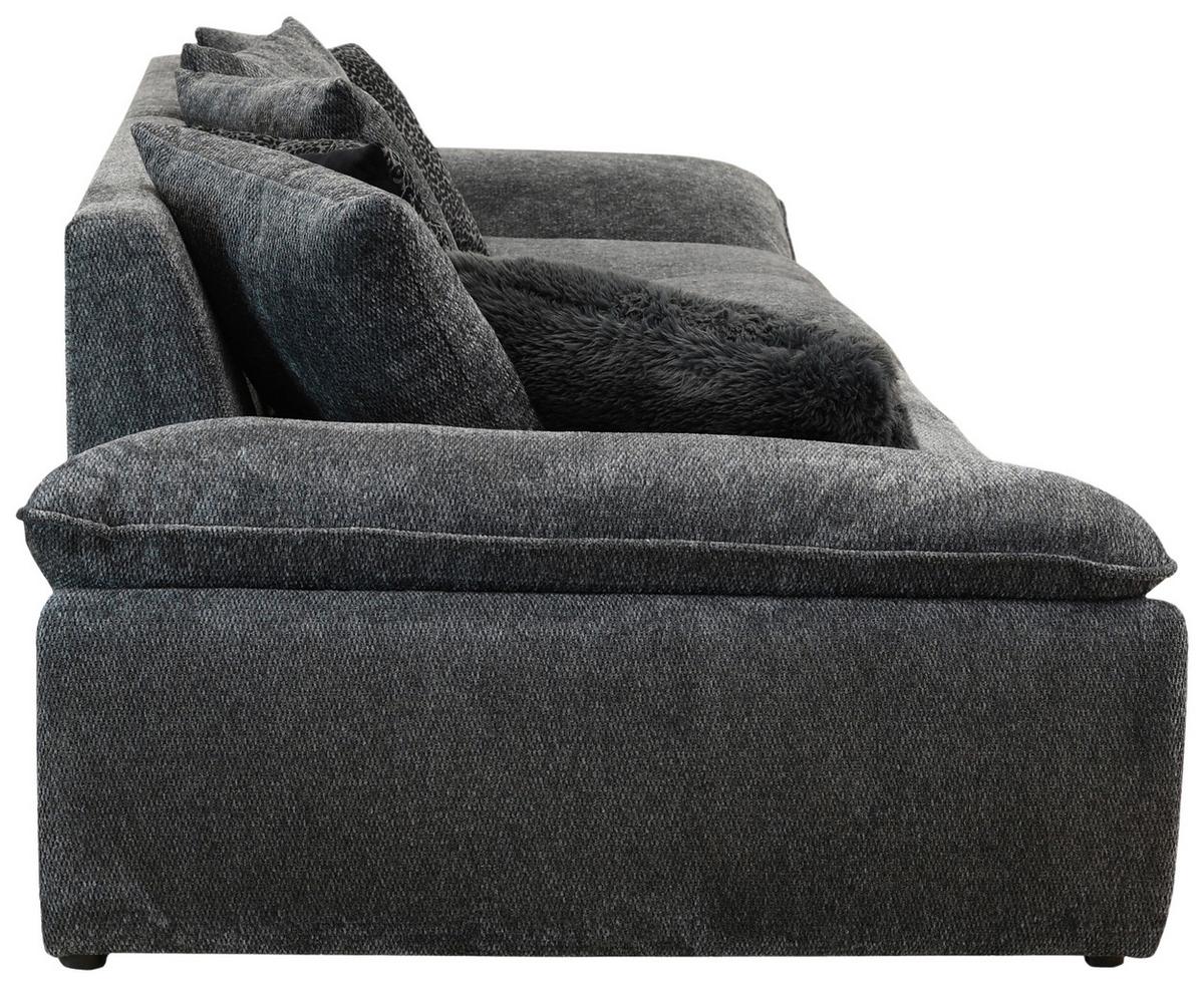Velika Sofa Diun - siva/crna, Trend, tekstil (310/76-90/124cm) - Luca Bessoni