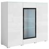 Visoka Komoda Vera 120, Bela, Led - siva/bela, Trend, umetna masa/steklo (120/103,3/39,5cm) - P & B