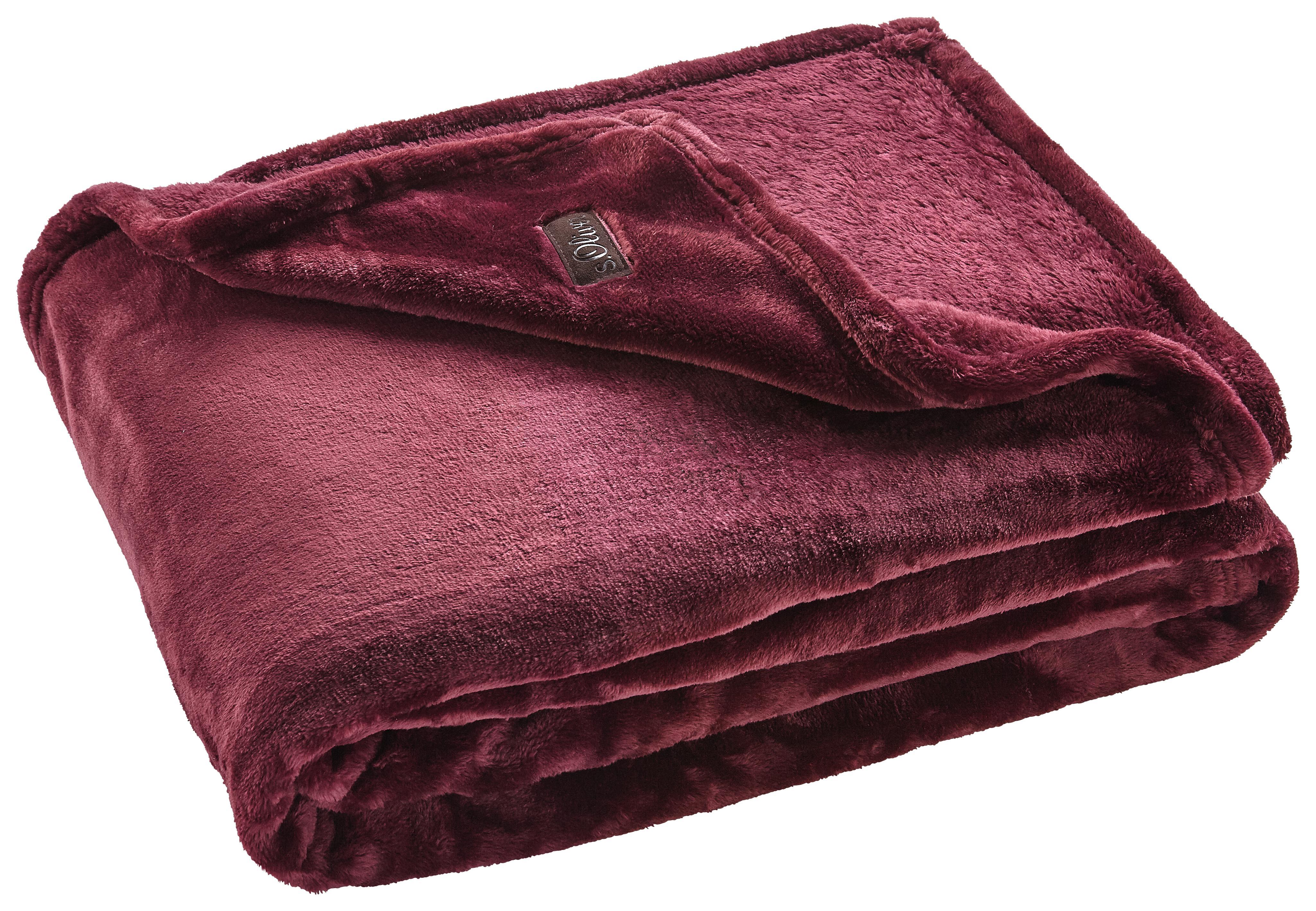 Kuscheldecke S'Oliver in Bordeaux ca. 150x200 cm - Bordeaux, MODERN, Textil (150/200cm) - S. Oliver