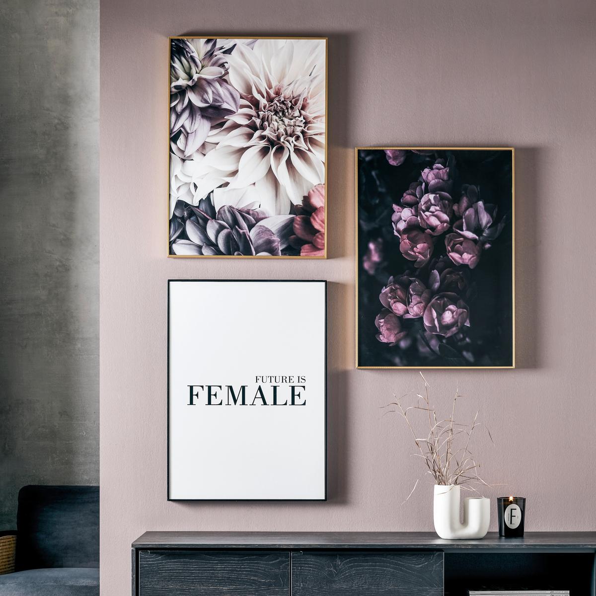 Kép Elena - fekete/fehér, faalapú anyag/papír (50/70cm) - Mömax