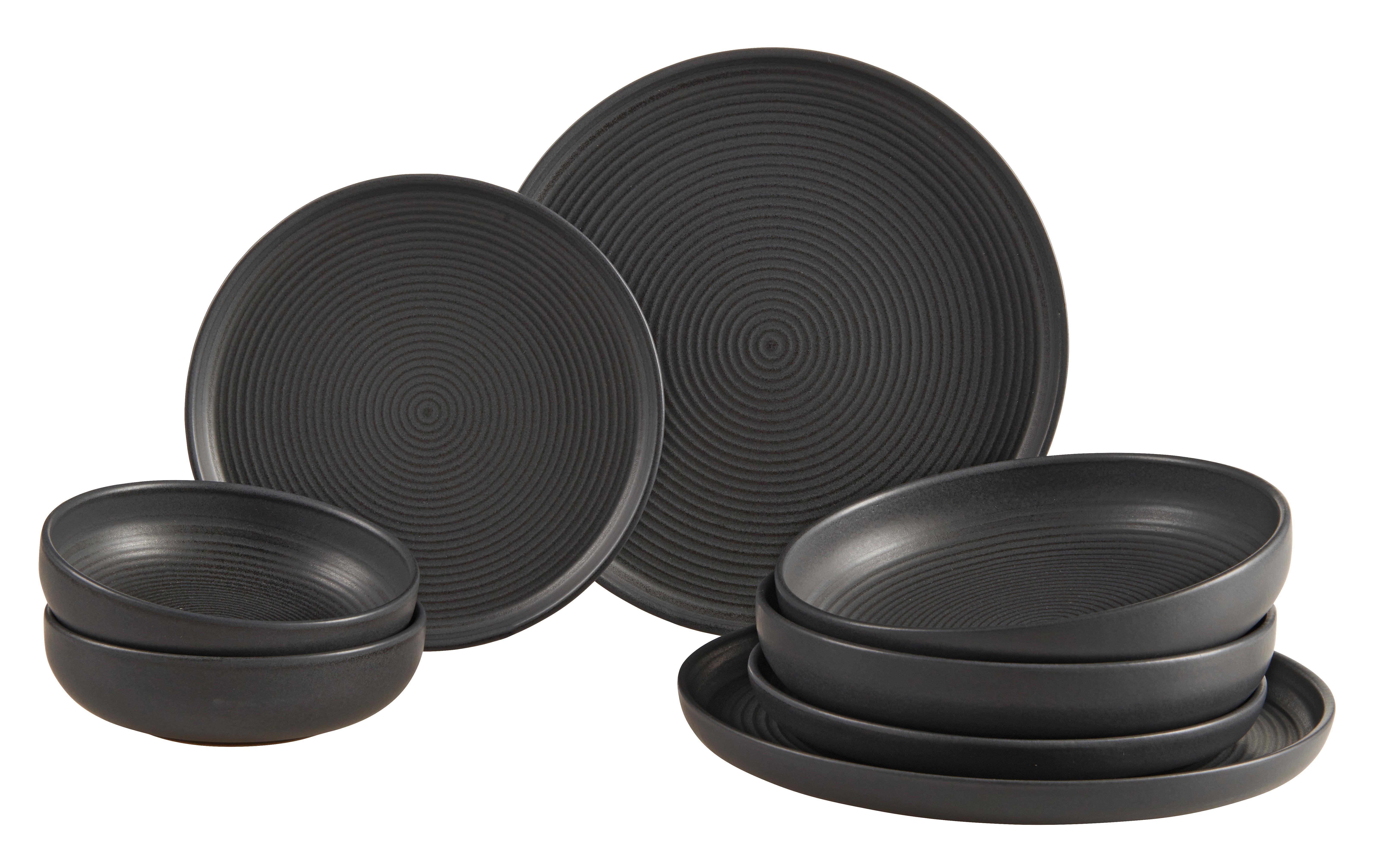 Serviciu de masă Blacktastic - Modern, ceramică (1/1/1cm) - Premium Living