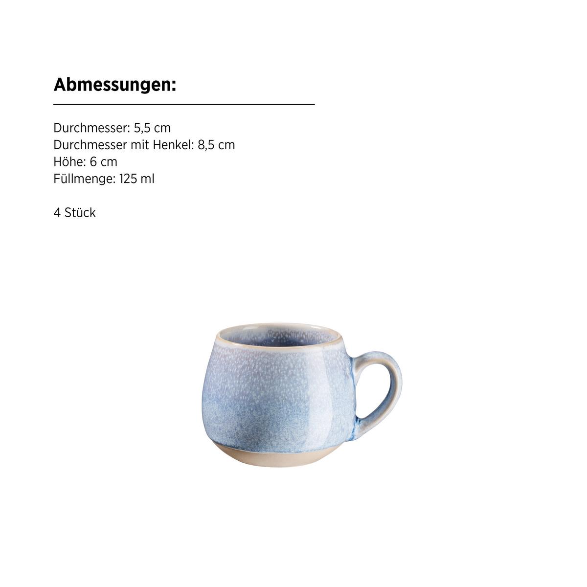 Frühstücksservice 935620 Aquata Frühstückservice - Blau/Braun, Basics, Keramik - Mäser