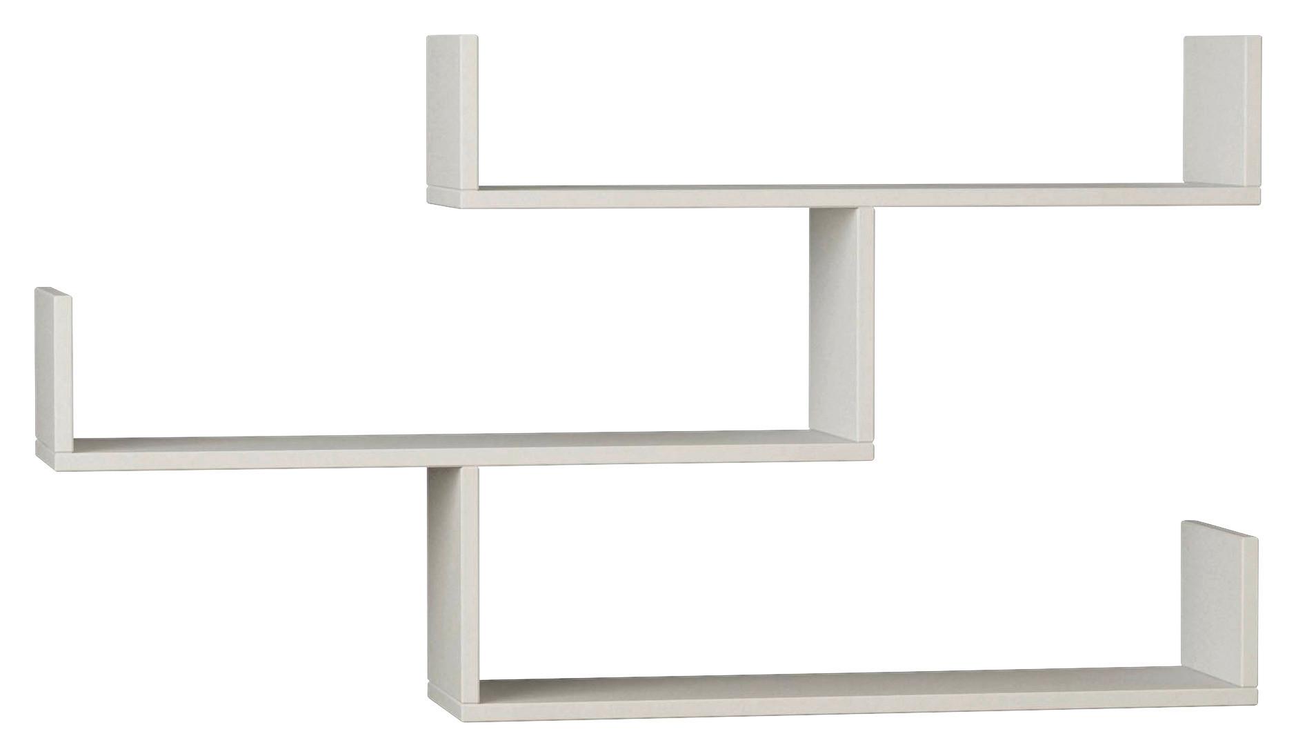 Stenski Regal Tibet - bela, Design, leseni material (120/67/22cm) - Livetastic