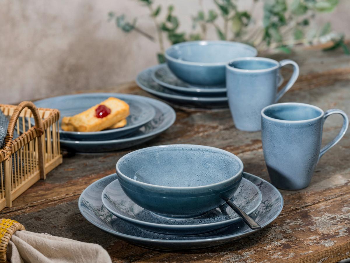 Kombinirani Servis Reactive Blue, 16-Delni - modra, keramika - Creatable