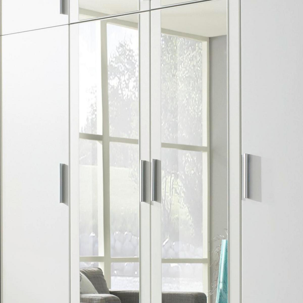 Ormar S Klasičnim Vratima Hildesheim - bijela/siva, Design, staklo/drvni materijal (185/231/56cm) - Modern Living