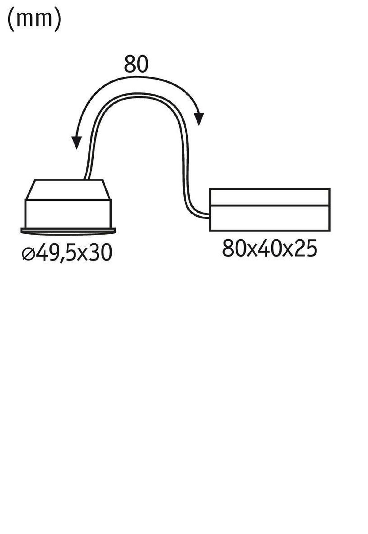 Deckenleuchte Nova in Satin max. 6,3 Watt - Basics (5,0/3,0cm) - Paulmann