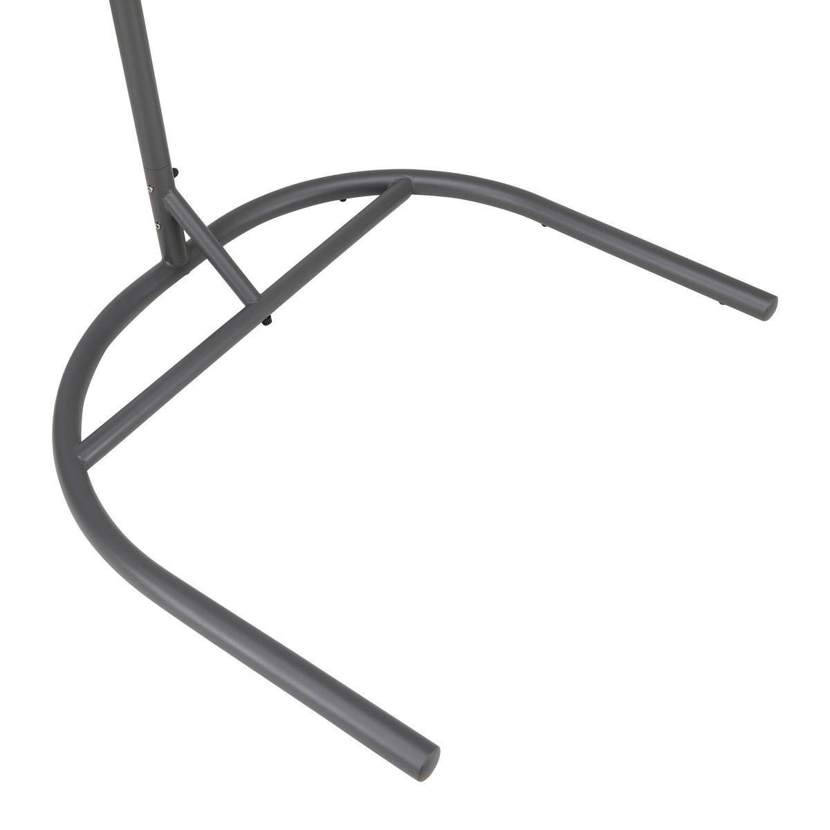 Fotoliu suspendat Bari - gri deschis/gri, Modern, plastic/metal (130/201/116cm) - Bessagi Garden