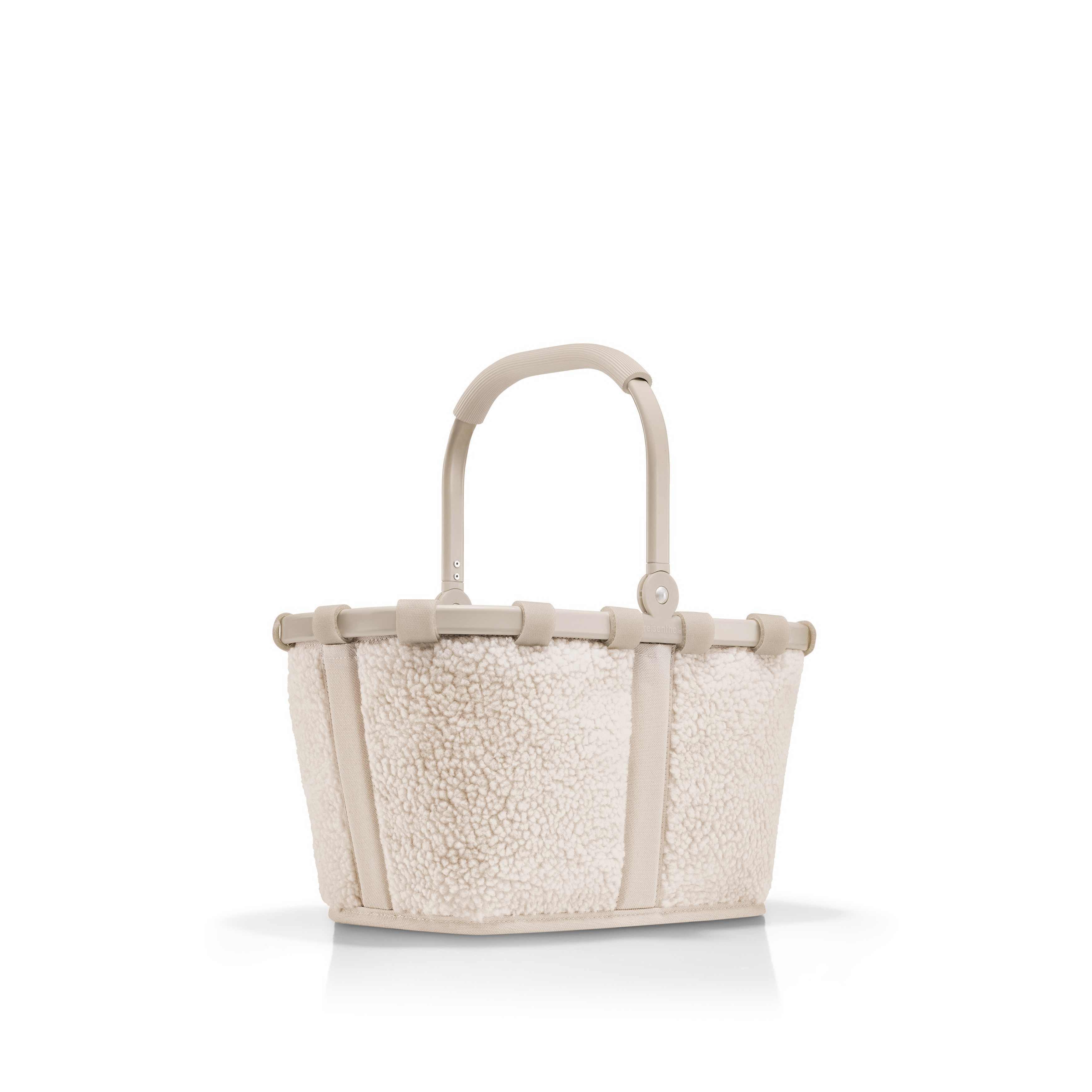 KOSZYK NA ZAKUPY CARRYBAG XS TEDDY SAND - beżowobrązowy, Basics, tkanina (33,5/18/19,5cm) - Reisenthel