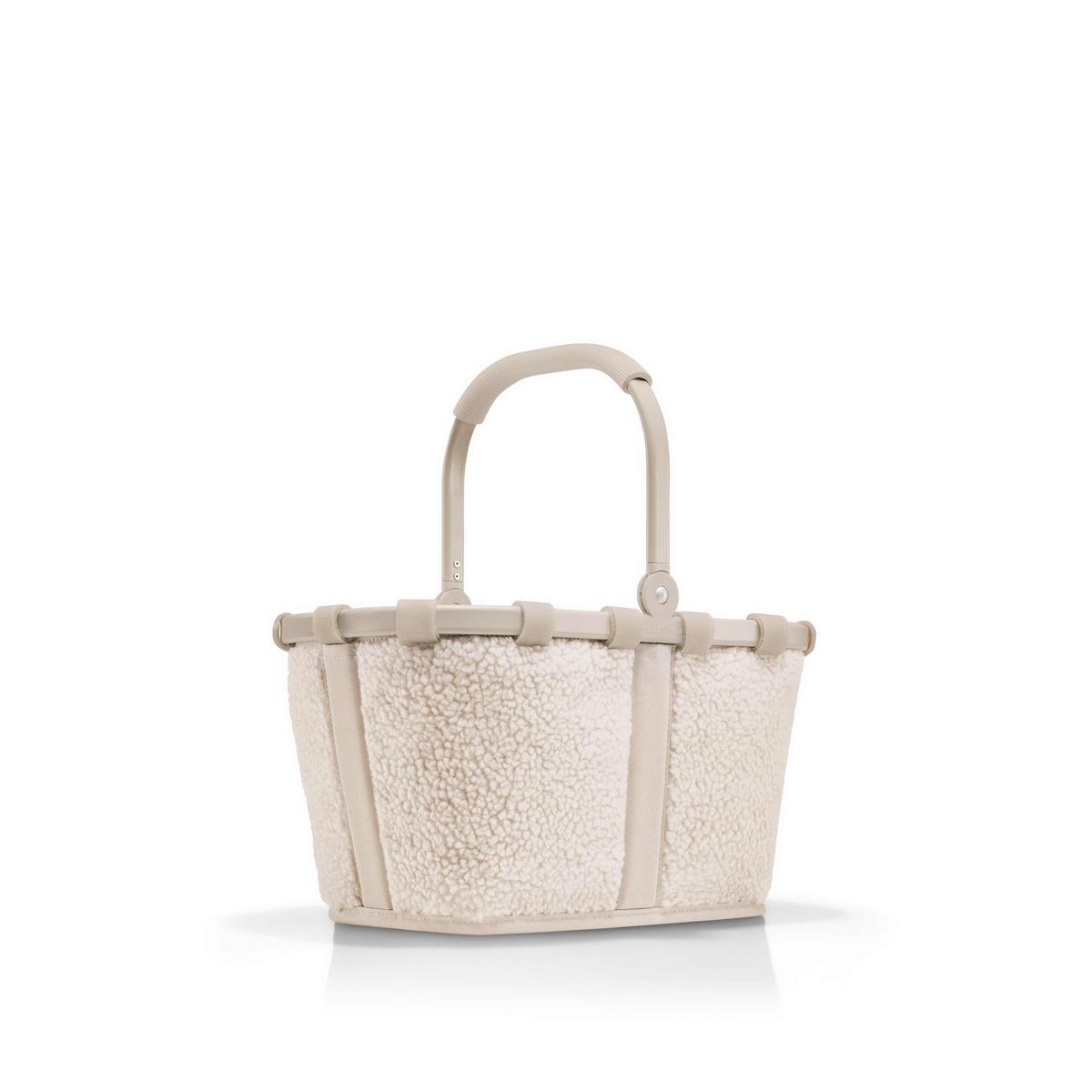 KOSZYK NA ZAKUPY CARRYBAG XS TEDDY SAND - beżowobrązowy, Basics, tkanina (33,5/18/19,5cm) - Reisenthel