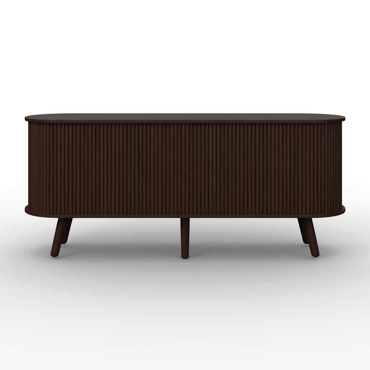 Sideboard Ennio Walnussfarben Echtholz/MDF - Walnussfarben, MODERN, Holz/Holzwerkstoff (160/80/40cm) - Bessagi Home