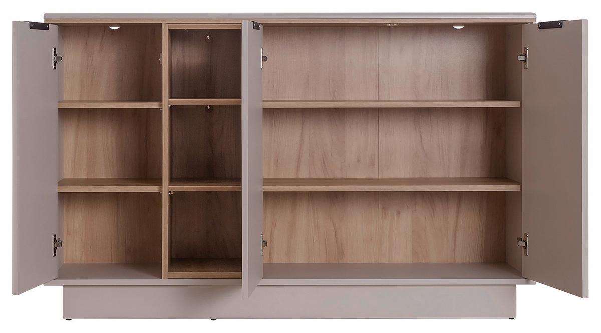 Komoda Darius - kašmir/hrast Artisan, Trend, drvni materijal/metal (138,9/87,4/37cm) - Modern Living