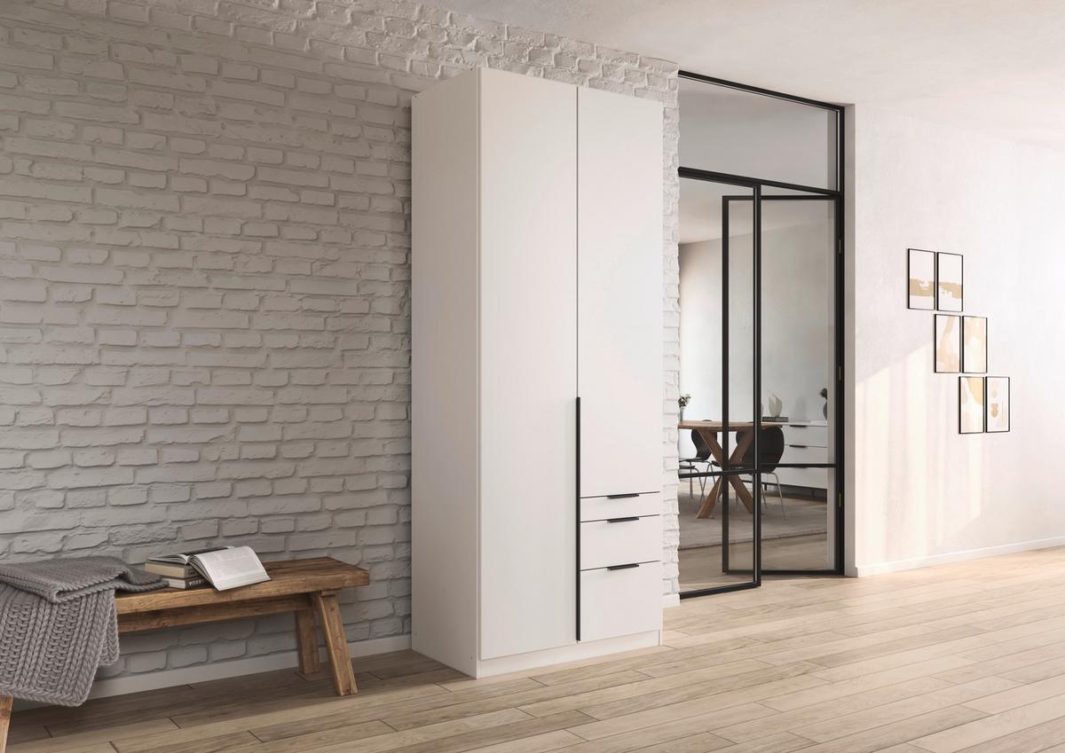 Ormar S Klasičnim Vratima Alabama - bijela/siva, Moderno, drvni materijal/metal (91/229/54cm) - Modern Living