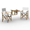 BALKONSET STELLA - Acacia-kleuren/Wit, Modern, Hout/Textiel (49,5/90/51cm) - Bessagi Garden