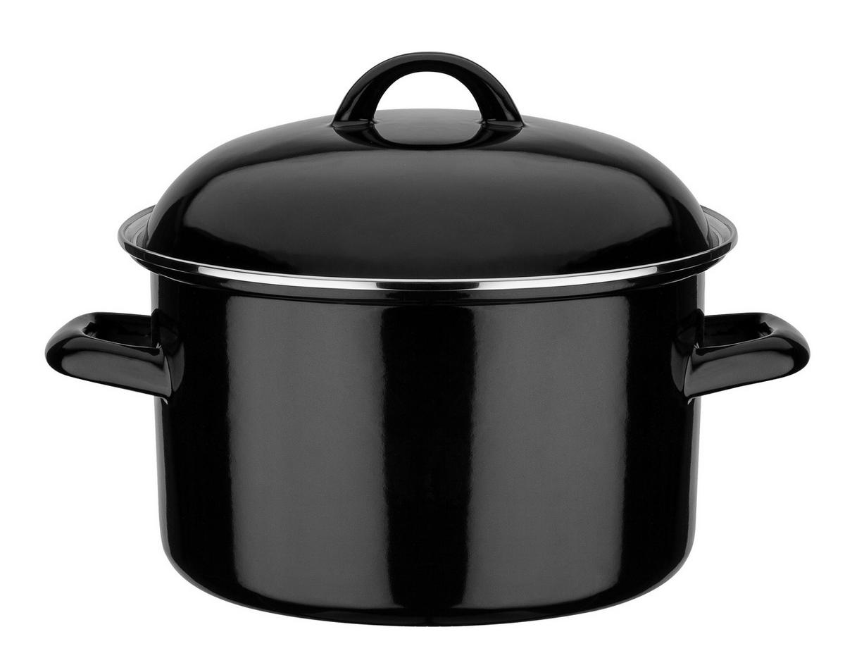 Set Posod Black&white, 4-Delni - črna, Basics, kovina - GSW