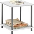 Beistelltisch in Weiß/Grau - Weiß/Grau, MODERN, Holzwerkstoff/Kunststoff (40/41,5/40cm) - MÖMAX modern living