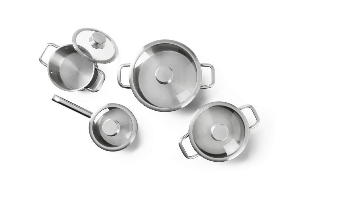 ZESTAW GARNKÓW DAVID - przejrzysty/czarny, Basics, metal/szkło - Homeware Profession.