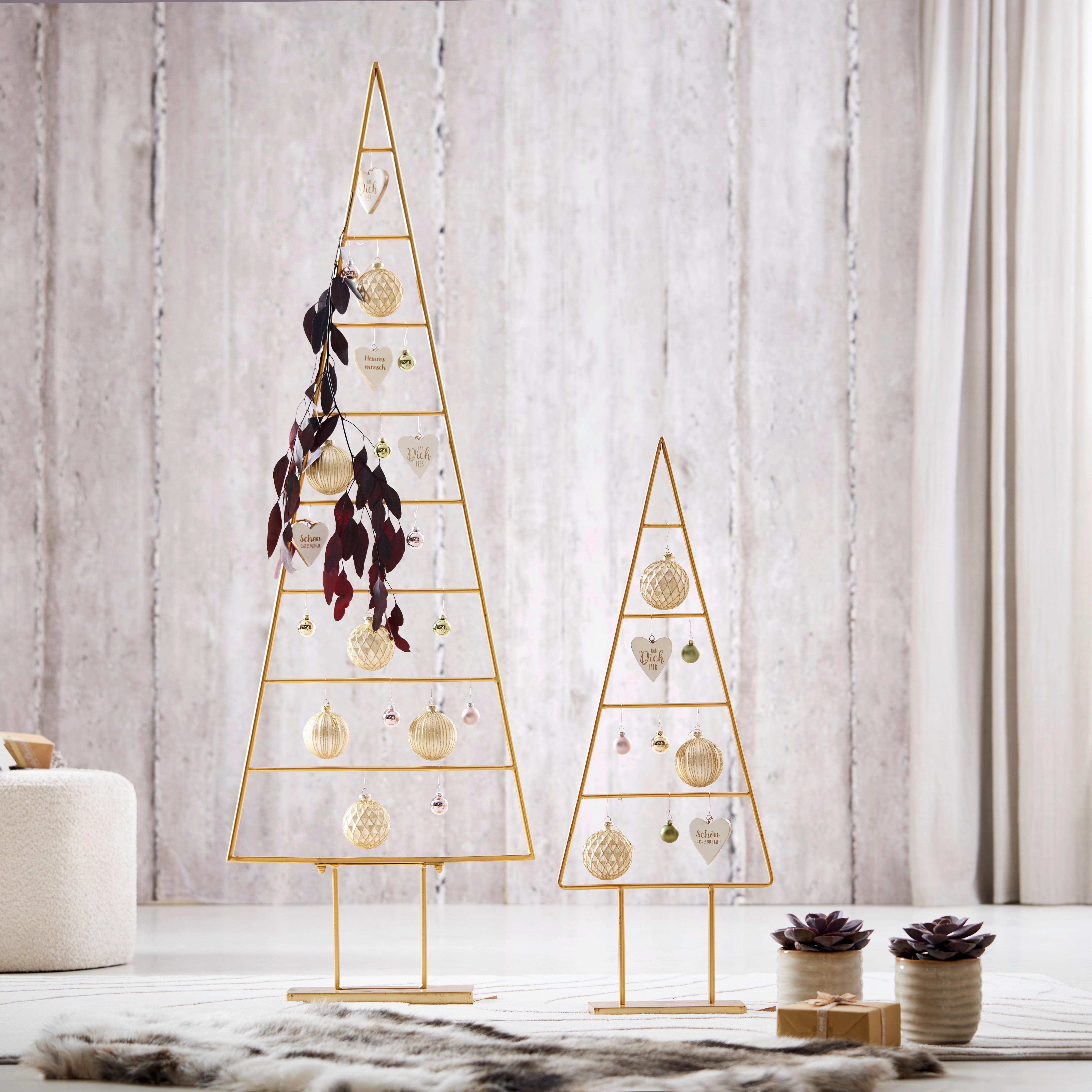 Dekobaum Goldie Goldfarben - Goldfarben, MODERN, Metall (34/90/12cm) - Modern Living