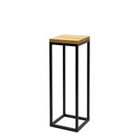 Blumenständer Schwarz - Schwarz, Basics, Holz/Metall (19/62/19cm)