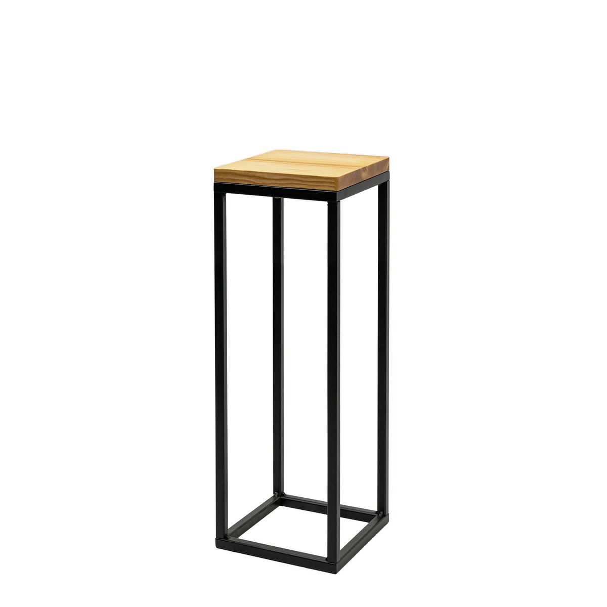 Blumenständer Schwarz - Schwarz, Basics, Holz/Metall (19/62/19cm)