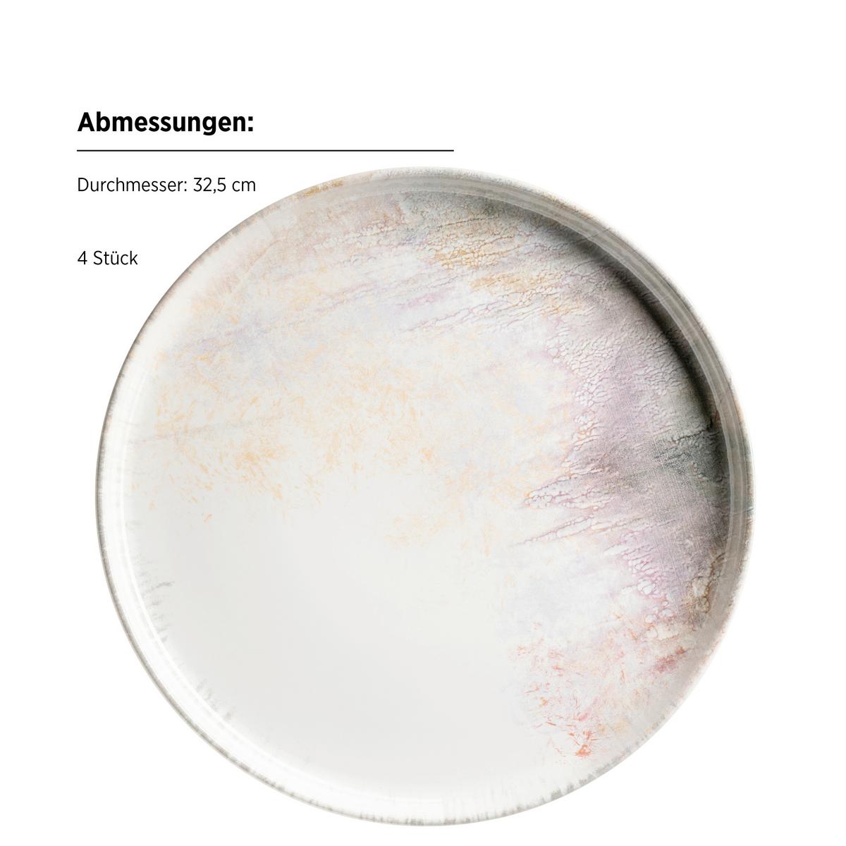 Platzteller 935636 - Weiss/Lila, Basics, Keramik (32,5/2,5cm) - Mäser