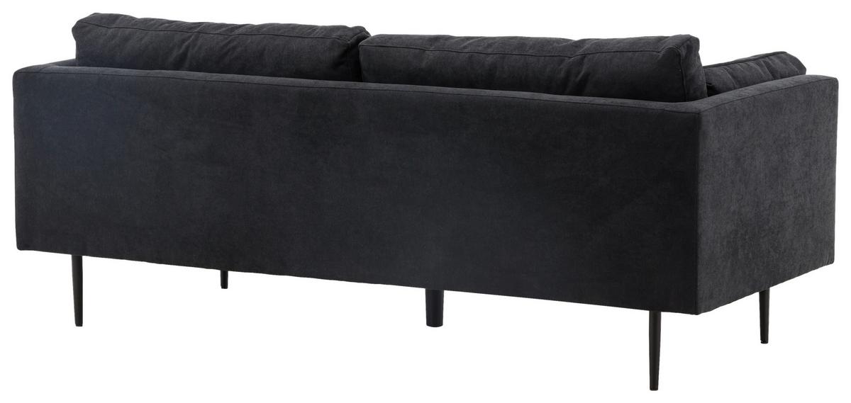 2-SITZER-SOFA BOOM - Schwarz, Design, Textil/Metall (203/84/90cm) - Livetastic