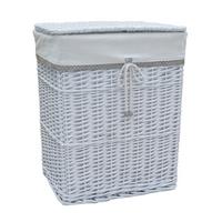 Coș Ruby XXL - alb, Konventionell, lemn/textil (44/56/34cm) - Mömax