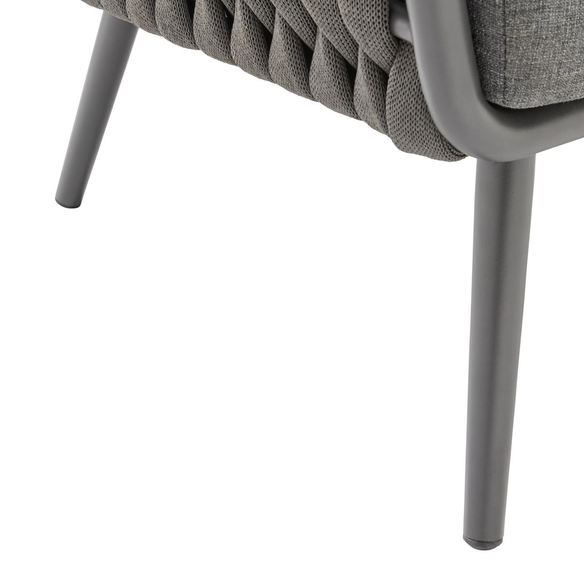 Garnitură grădină Mila - gri închis, Modern, metal/textil (236/69/70cm) - Bessagi Garden
