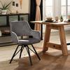 Armlehnstuhl Adriana in Grau Samt - Schwarz/Grau, MODERN, Holz/Textil (61/85/62,5cm) - Premium Living