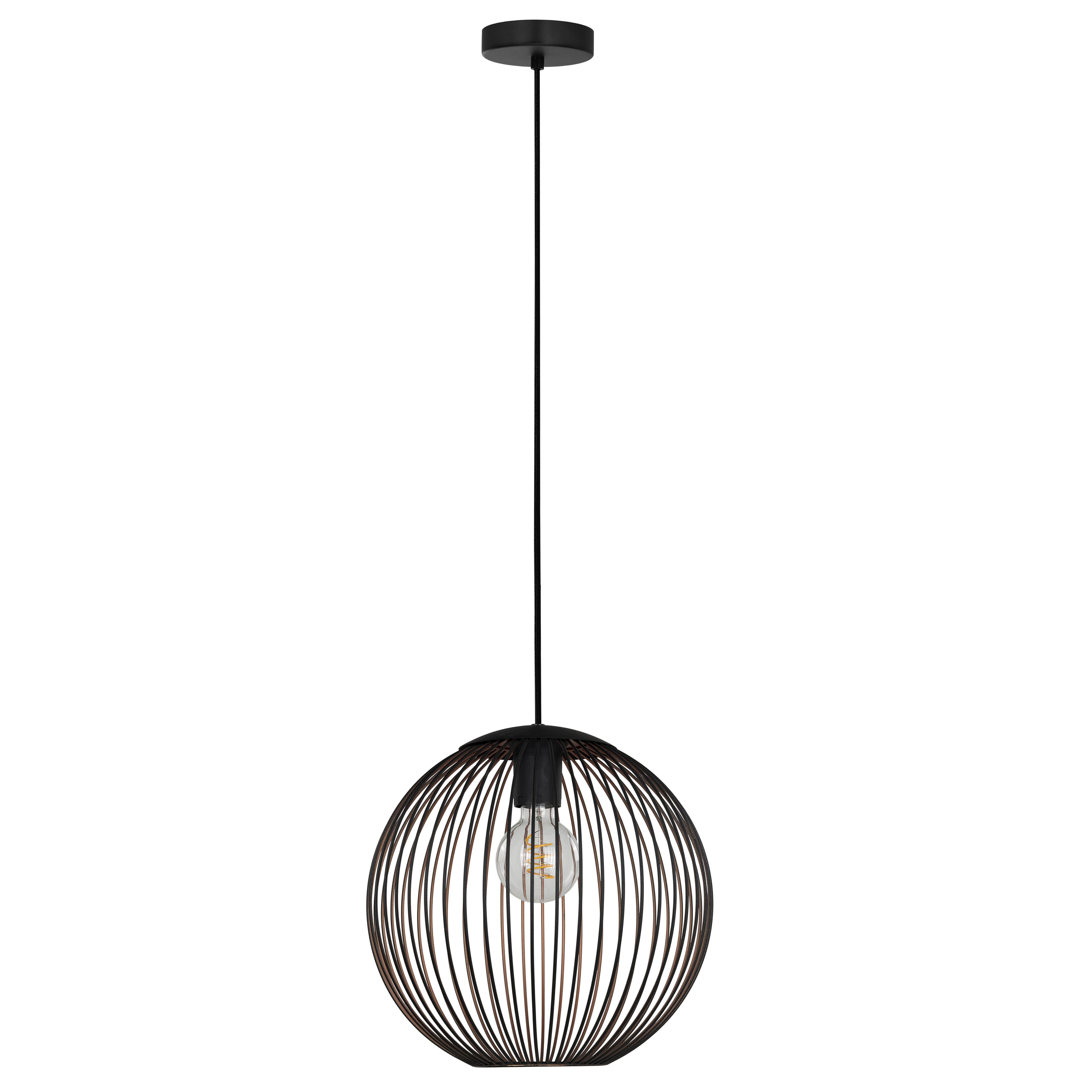 LAMPA WISZĄCA 901868_ALMANZORA - kolor brązu/czarny, Trend, metal (32.0/110.0cm) - Eglo