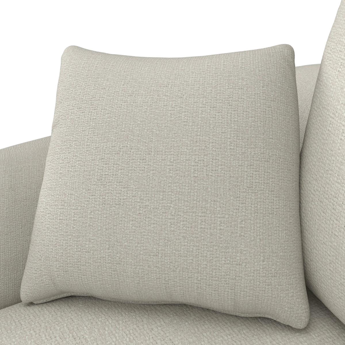 Wohnlandschaft Melia Creme Webstoff - Creme/Schwarz, MODERN, Holz/Textil (254/69/166cm) - Bessagi Home