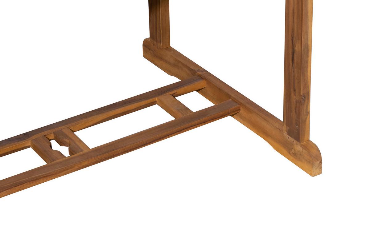 Gartentischgruppe 5-tlg. Naturfarben Akazienholz - Naturfarben, Natur, Holz - Gardenson