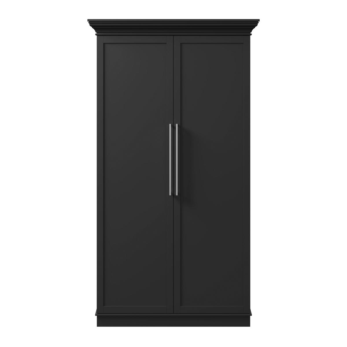 Tálalószekrény Alvaro - fekete, Modern, faalapú anyag/fém (121,5/220/55,5cm) - Bessagi Home