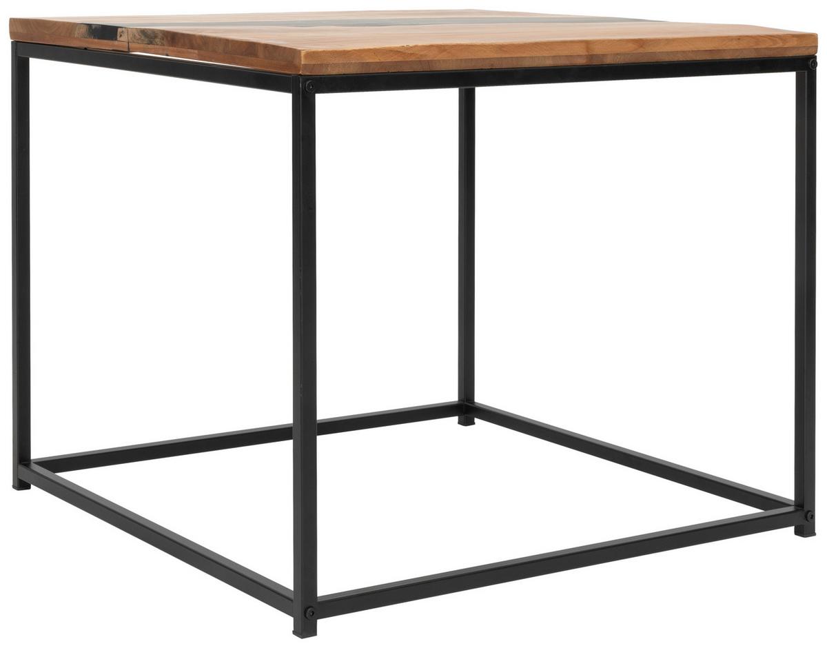 STOLIK KAWOWY LAWA - naturalny/czarny, Lifestyle, metal/drewno (60/51/60cm) - Livetastic