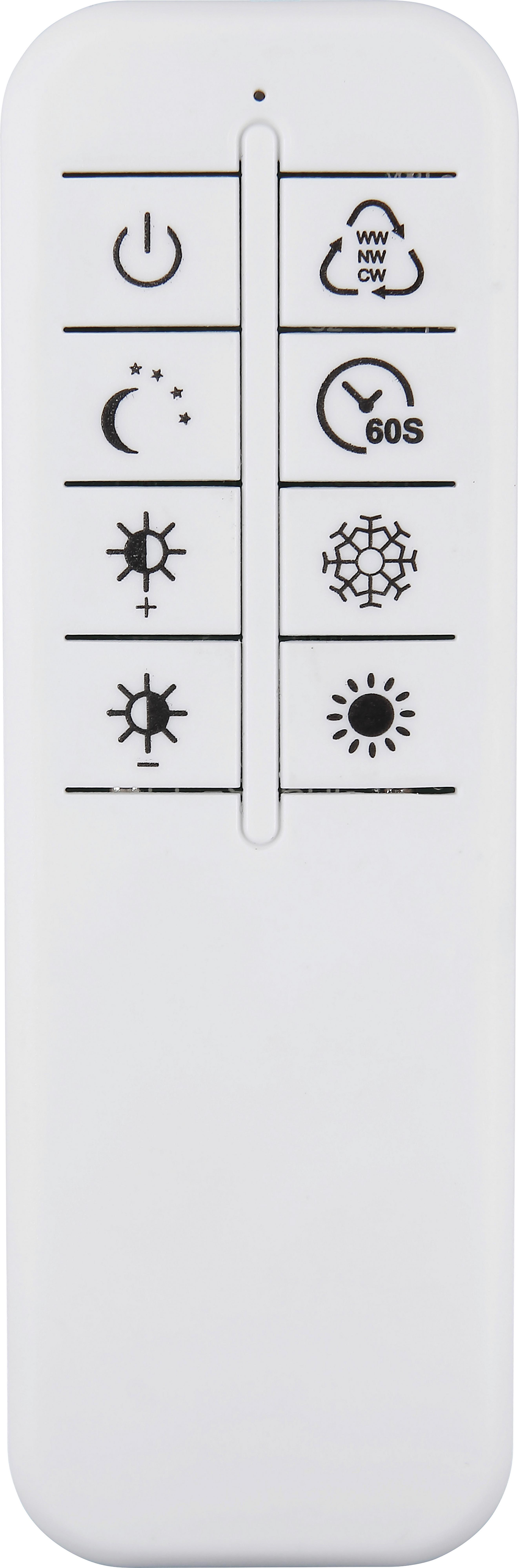 LED-TAKLAMPA BEFER - opal/antracit, Modern, metall/plast (126,4/105,3/13cm) - Mömax