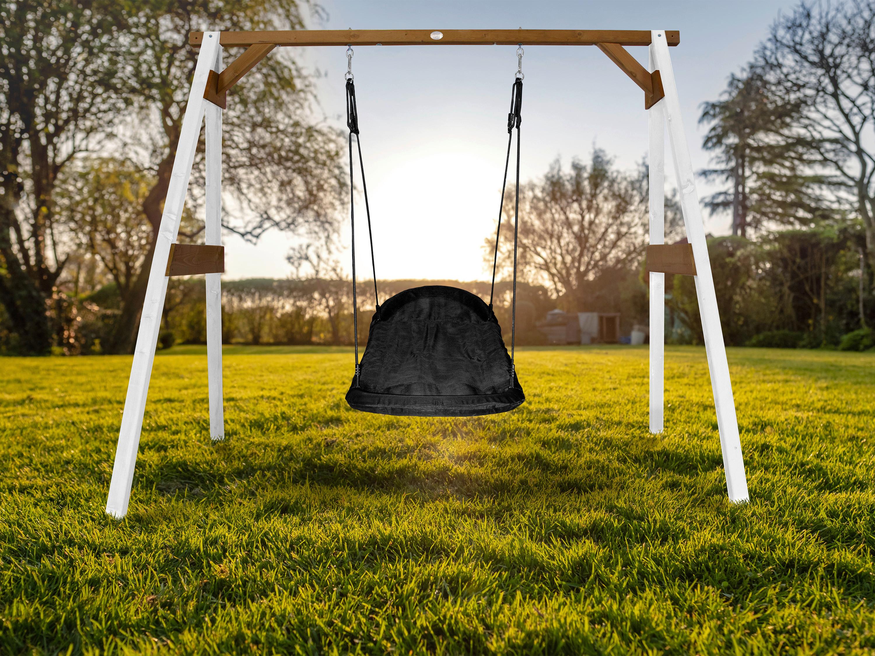 NESTSCHAUKEL A030.134.12 - Schwarz/Braun, KONVENTIONELL, Holz (254/207/160cm) - Ambia Garden