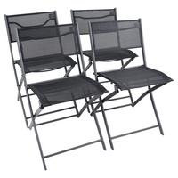 GARTENSTUHL-SET SUMILA - Schwarz, Modern, Textil/Metall (45/79/46cm) - Ambia Garden