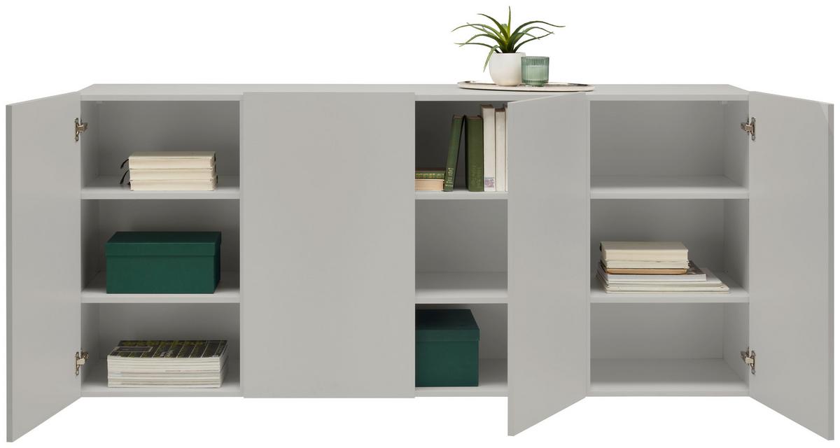 KOMODA SZEROKA NEWNIQ - kaszmir, Design, materiał drewnopochodny (180/80/42cm) - Hom`in