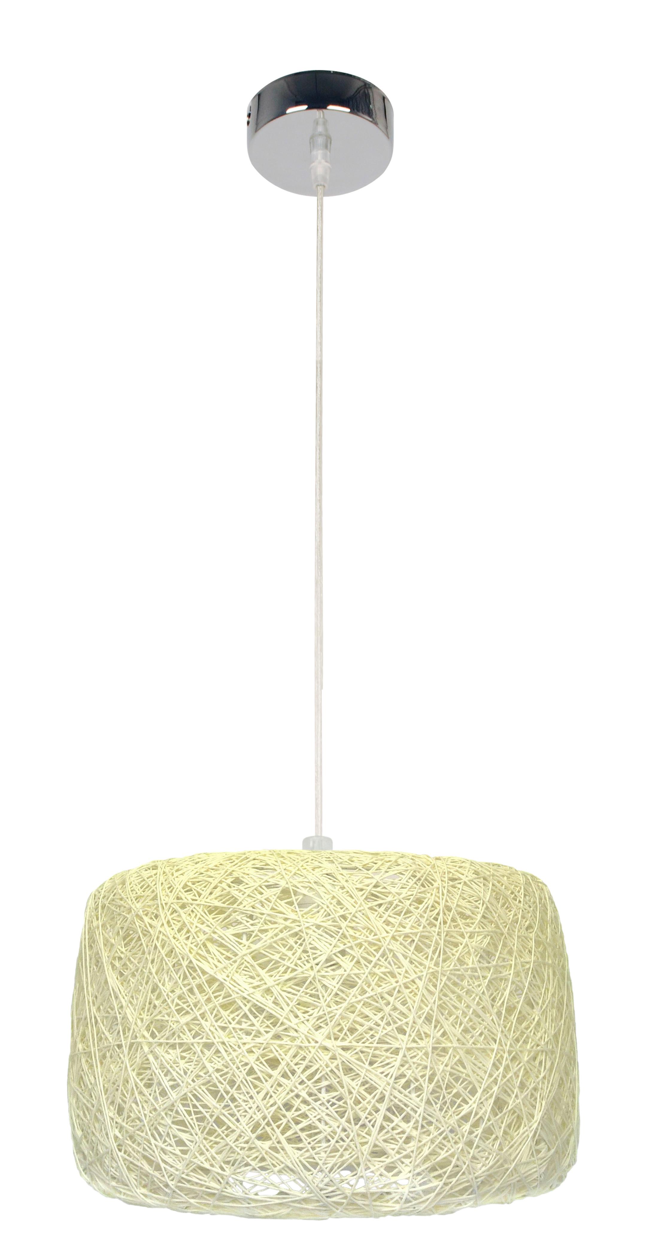 Viseća Svjetiljka Panda - krem, Natur, tekstil (35/35/110cm)