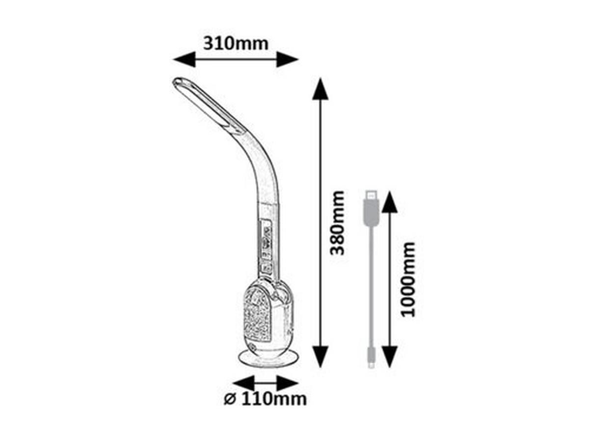 Led Asztali Lámpa Figen 74231 - fehér, műanyag