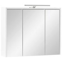 Spiegelschrank Flag ca. 74,5x65x16 cm Weiß - MODERN, Glas/Holzwerkstoff (74,5/65/16cm) - MID.YOU