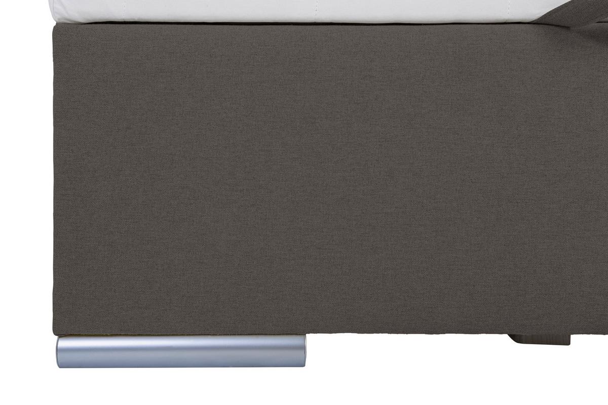 Tapecirani Krevet Cosi - boje kroma/antracit, Konvencionalno, drvo/metal (100/200cm)