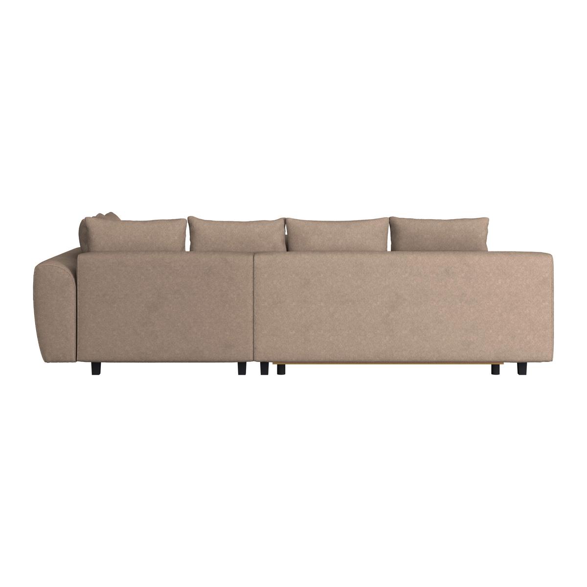 Kutna Garnitura Mendoza - siva/smeđa, Design, tekstil/drvo (309/197cm) - Modern Living