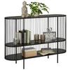 TABLE CONSOLE TIAGO - noir, MODERN, métal (120/85/33cm) - Premium Living